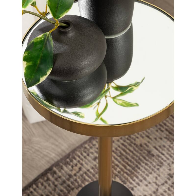 Kate and Laurel Hescott Mirrored Drink Table