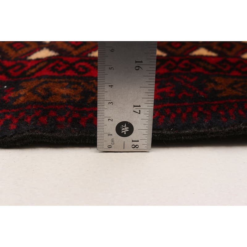 Teimani Red Rug 3'7" x 6'5" - 3'7 x 6'5
