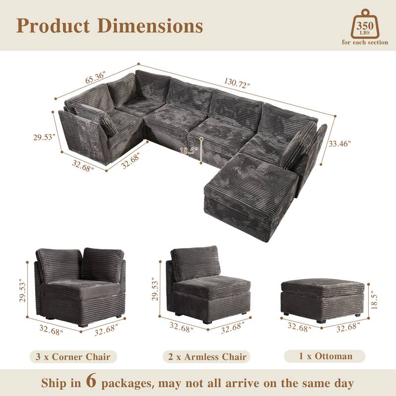 OVIOS Soft-Experience L-Shaped Sofa