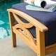 preview thumbnail 4 of 11, Cambridge Casual Lowell Teak Patio Ottoman with Cushion