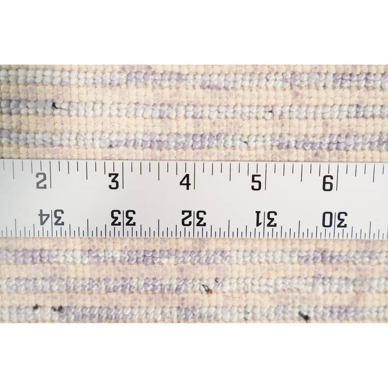 Hand Knotted Oriental Viscose Silk Carpet Modern Abstract Purples Abstract Area Rug - 4' 0'' X 2' 0''