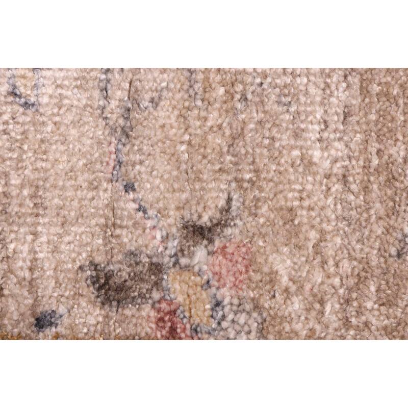 ECARPETGALLERY Hand-knotted Jules Oushak Light Grey Silk Rug - 7'10 x 9'11