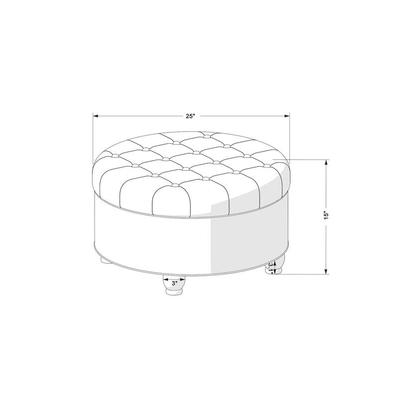 Copper Grove Lamentin Tufted Round Storage Ottoman