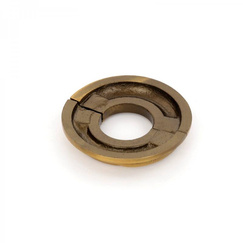 Gold Finish Aluminum Radiator Flange Spiral Style 1" (IPS) 1.38" ID 3.13" OD Plate Pipe Collar Cover Renovators Supply - Aluminum - Cream