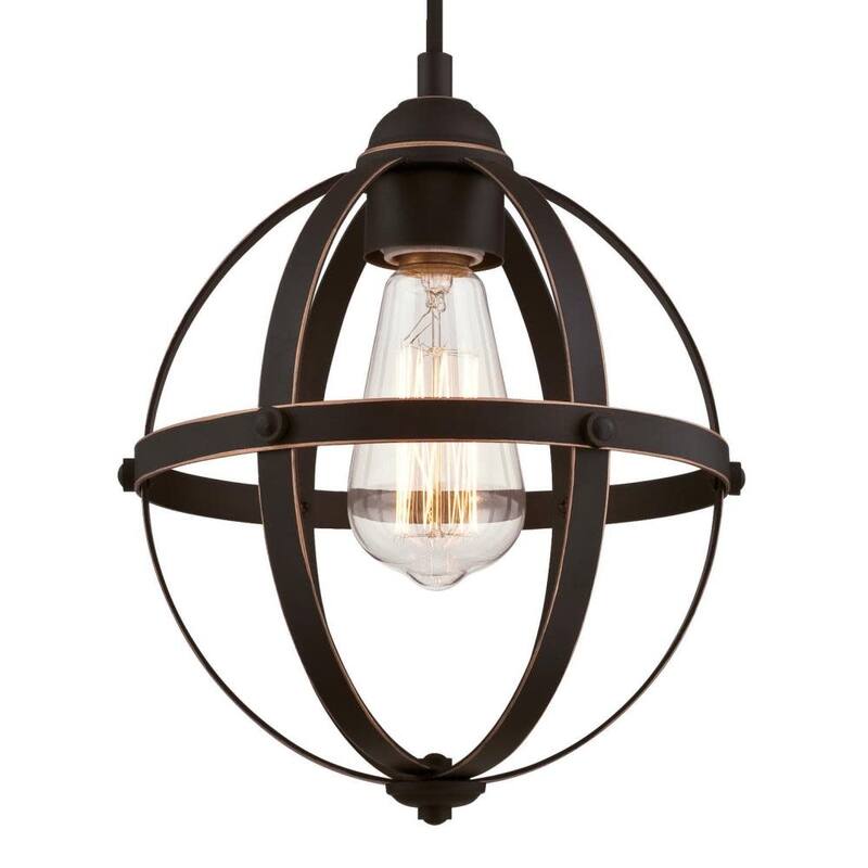 Roseto Saint Albert Single Light 9" Wide Mini Pendant - Oil Rubbed Bronze