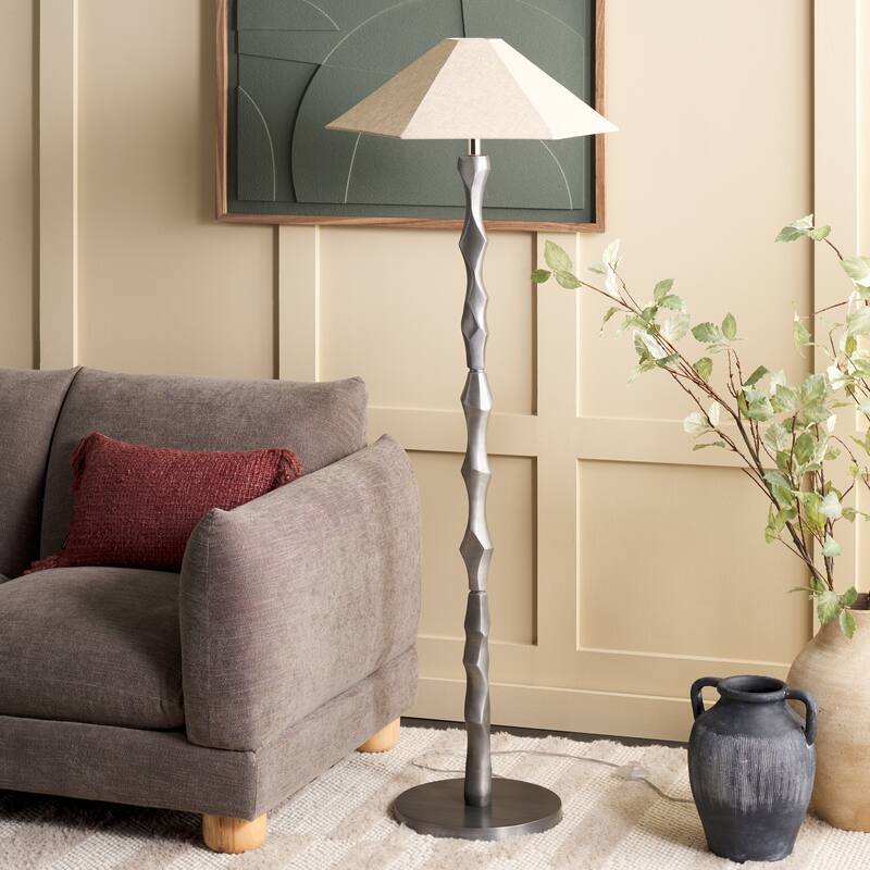 SAFAVIEH Lighting Delphi 59-Inch Metal Floor Lamp - 22"W x 22"D x 59"H