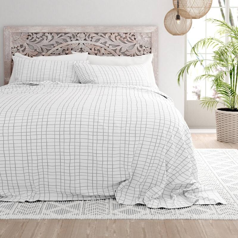 Becky Cameron Crossroad Pattern 4 Piece Deep Pocket Bed Sheets Set - California King