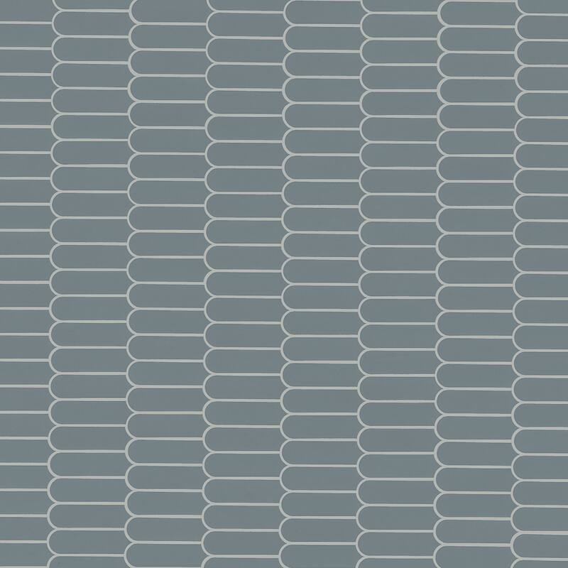 Ackland AKM-P-12X12SCG-CA 12" x 12" Porcelain Wave Floor and Wall - Blue Maris - Blue Maris