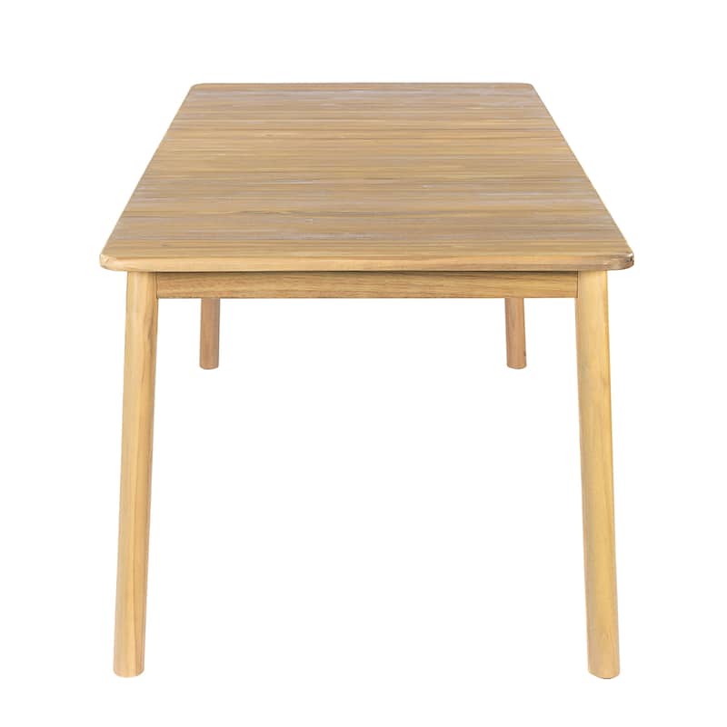 Christopher Knight Home - Modern Outdoor Solid Acacia Wood Dining Table with Rectangular Top