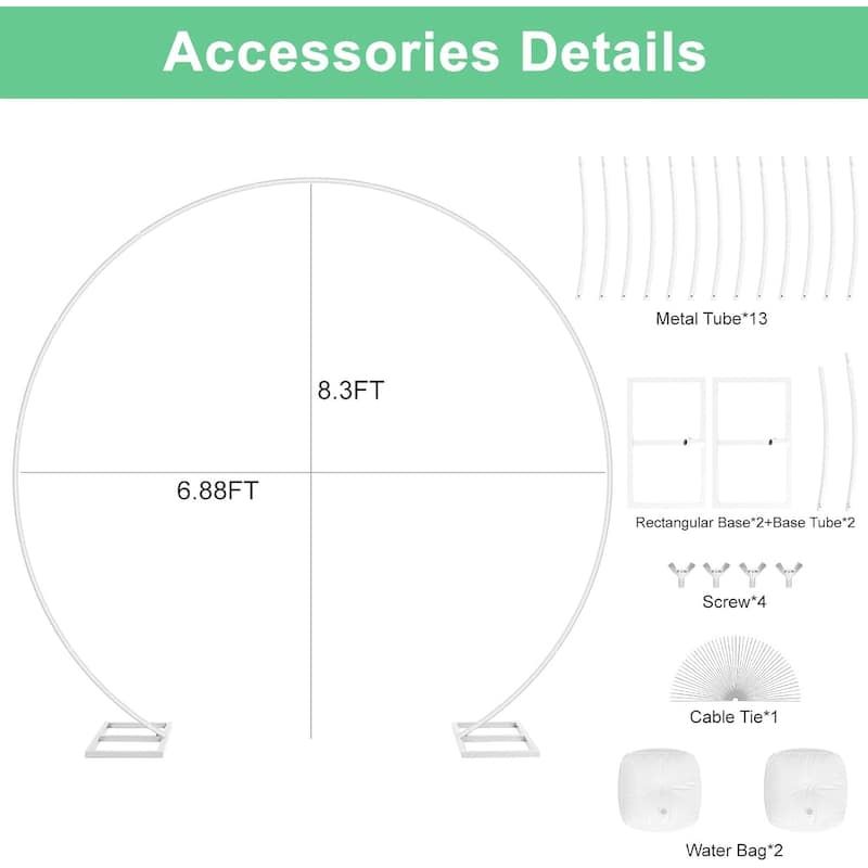 8FT Round Backdrop Stand