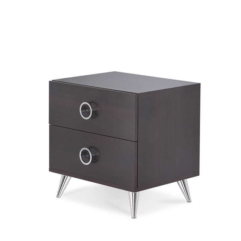 Urban Designs Vitalia Collection 2-Drawer Nightstand - Espresso