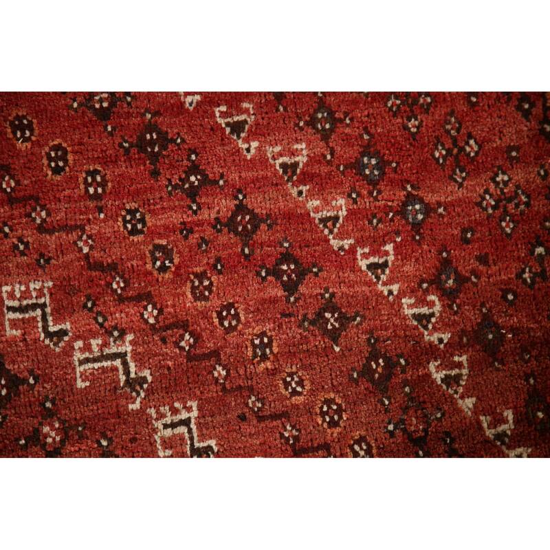 Medallion Shiraz Persian Vintage Area Rug Handmade Wool Carpet - 4'9"x 7'4"