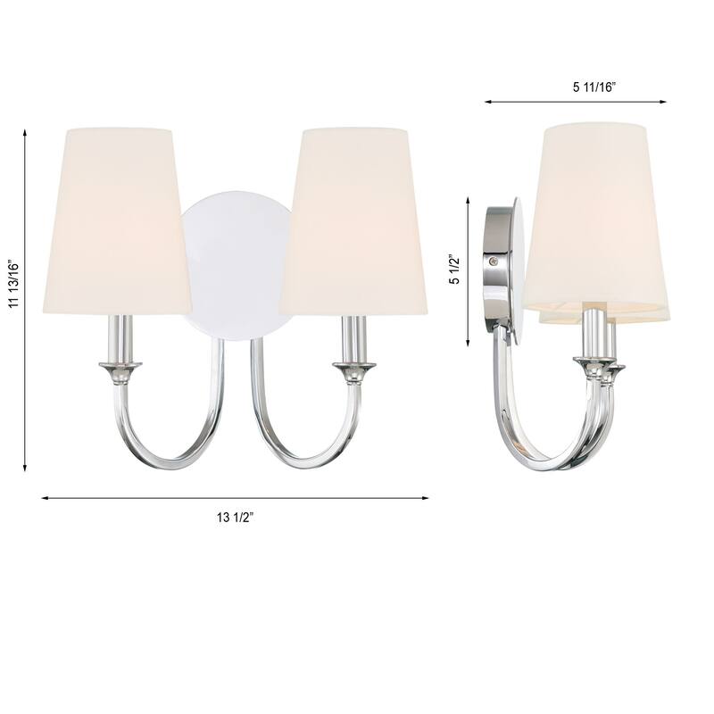 Crystorama Lighting Group PAY-922 Payton 2 Light 14" Wide Vanity Light