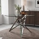 preview thumbnail 7 of 7, 47.2 Inch Clear Tempered Glass Round Dining Table