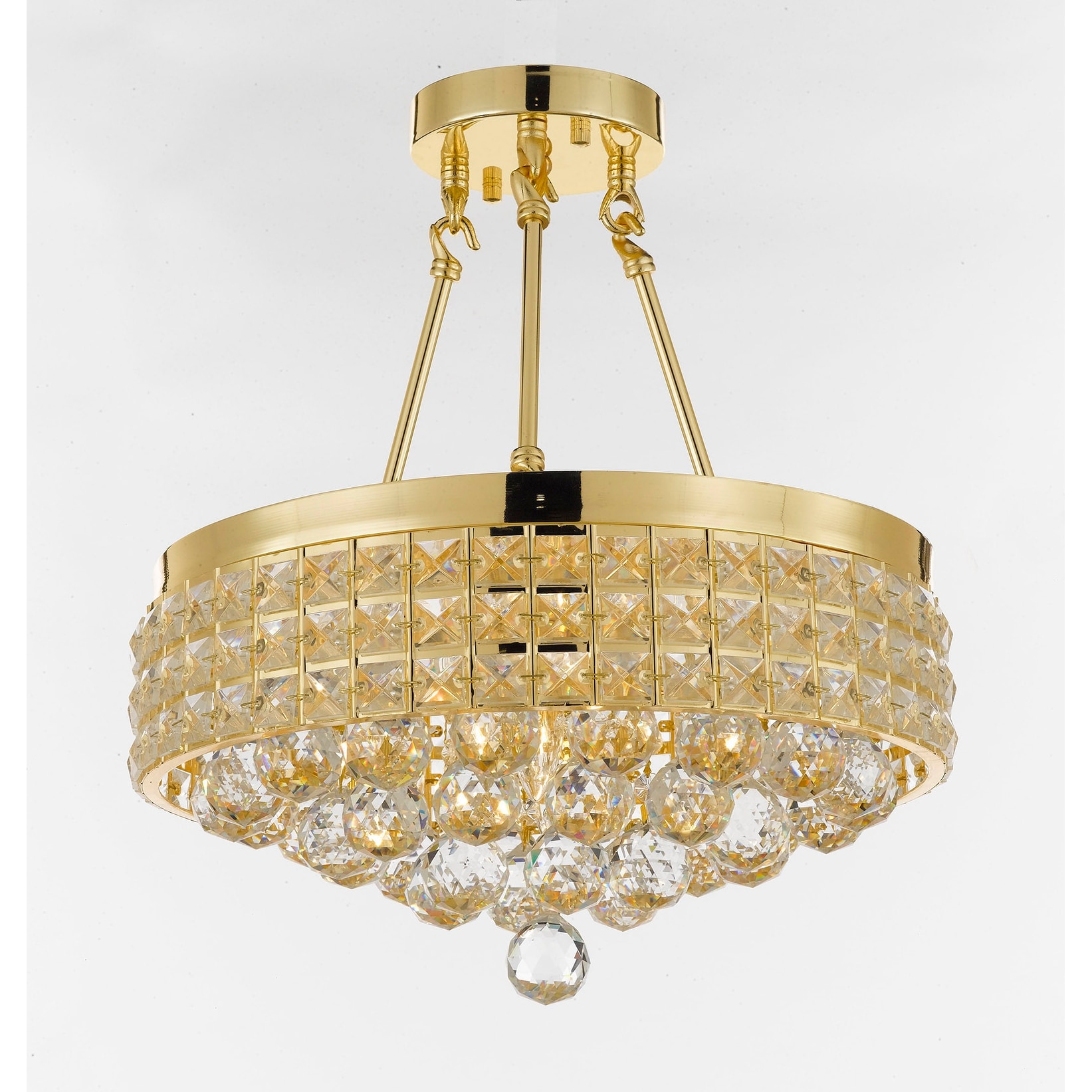 Semi-Flush Mount French Empire Crystal Chandelier Crystal 