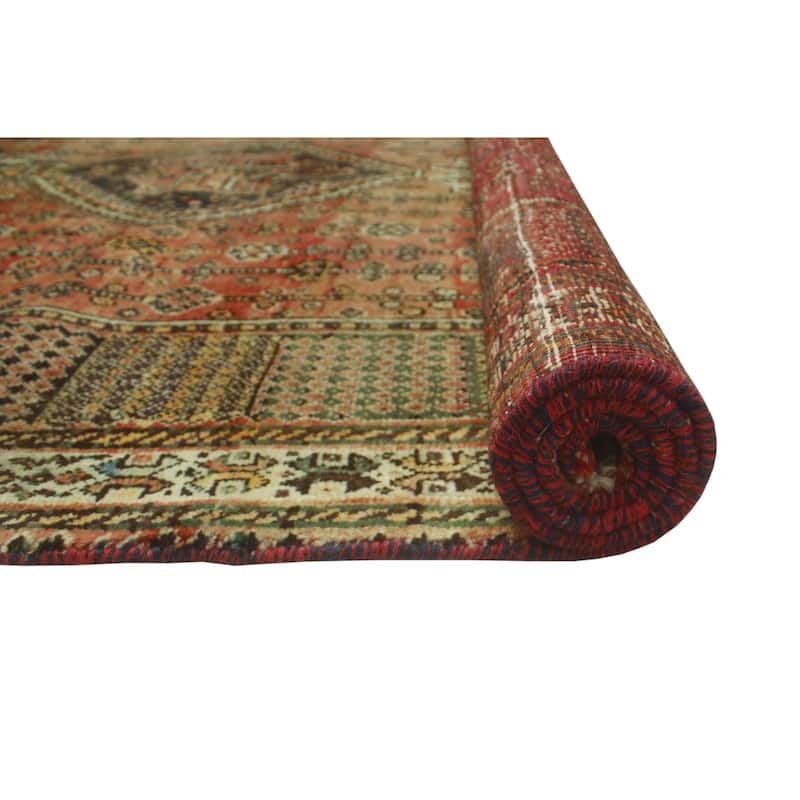 Semi-Antique Jerry Rust/Ivory Rug - 5'5" x 8'1"