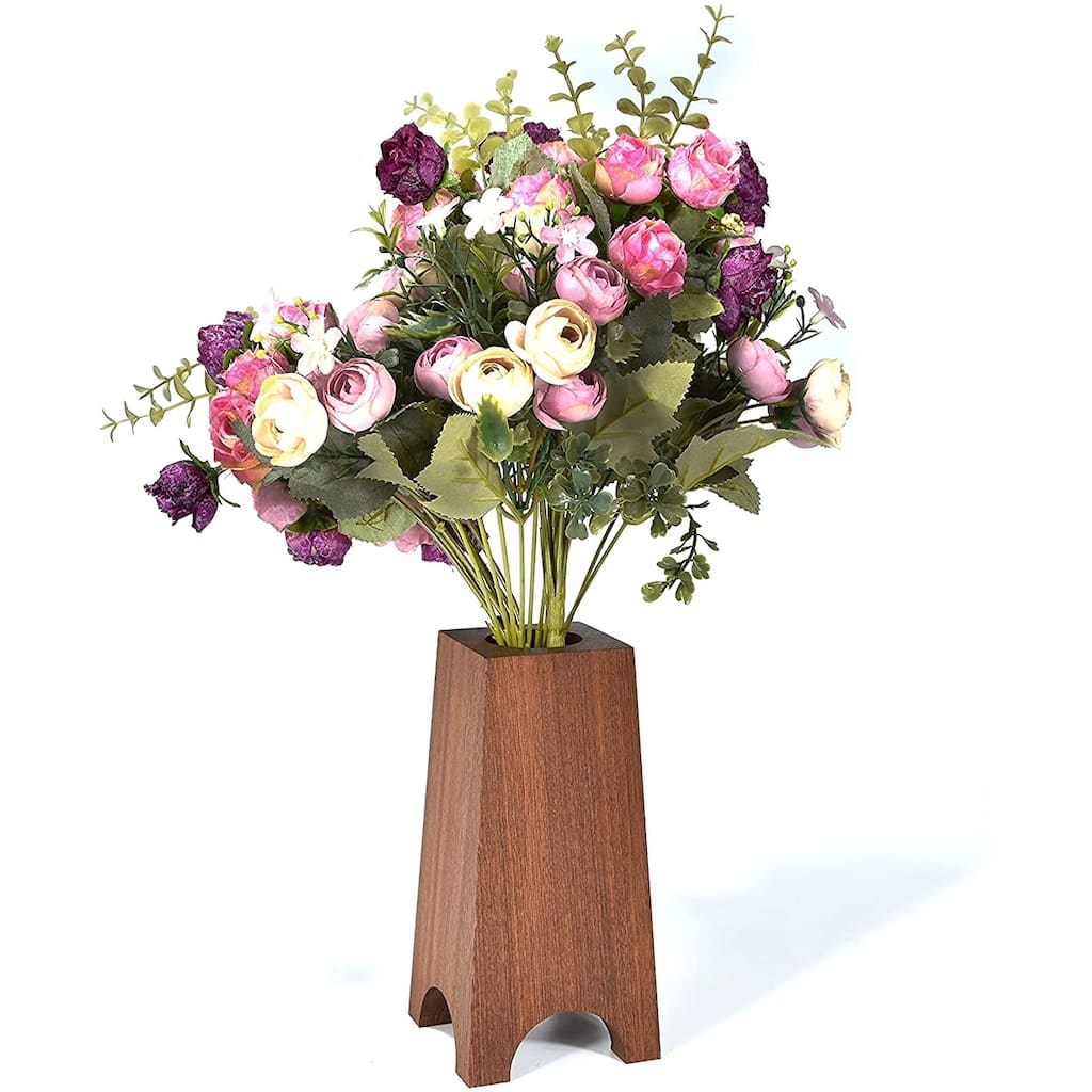 Wooden Flower Vase for Rustic Wedding Housewarming Fresh