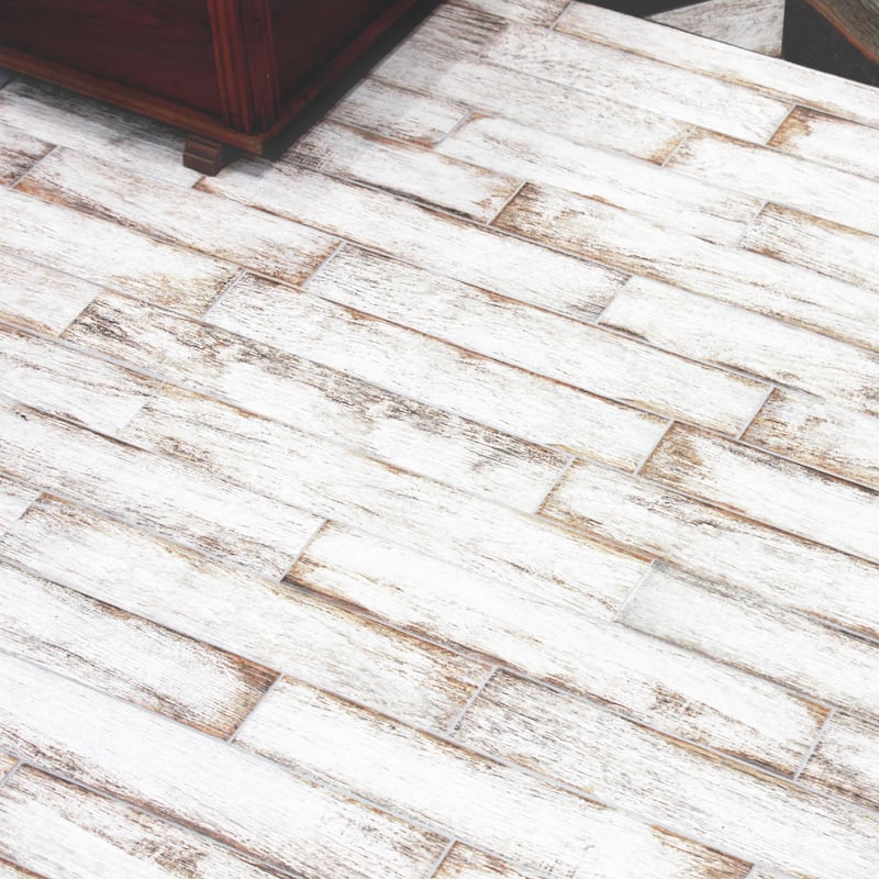 Merola Tile Bora White 3-1/8" x 17-1/2" Porcelain Floor and Wall Tile