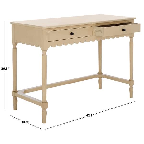 dimension image slide 1 of 4, SAFAVIEH Haven 2-Drawer Desk