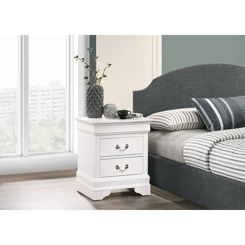 Louis Philippe 2-Drawer Nightstand (24 in. H X 21 in. W X 16 in. D)