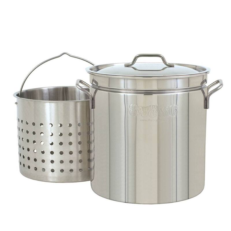 Bayou Classic 24 Quart Stainless Steel Stockpot with Vented Lid, BC-1124, Silver - 7.6