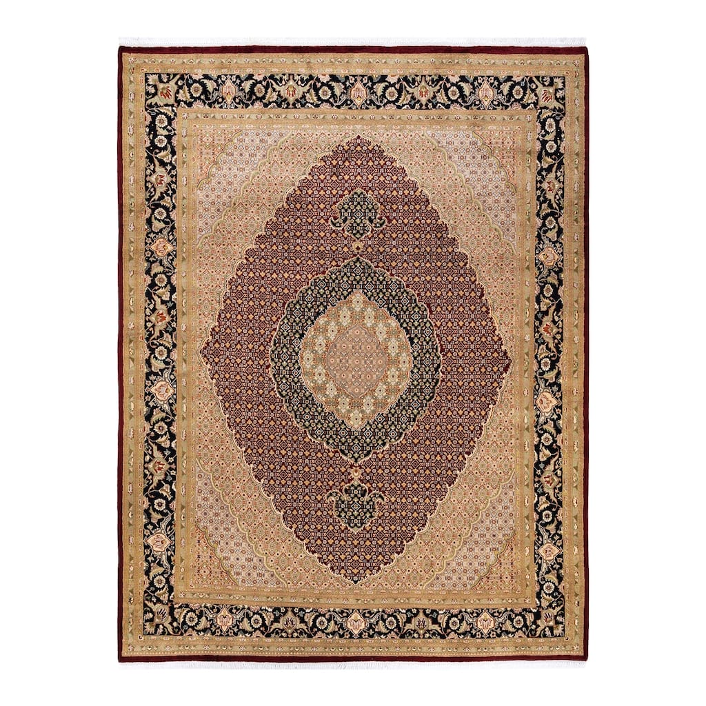 Overton Hand Knotted Wool Vintage Inspired Traditional Mogul Red Area Rug - 8 x 10