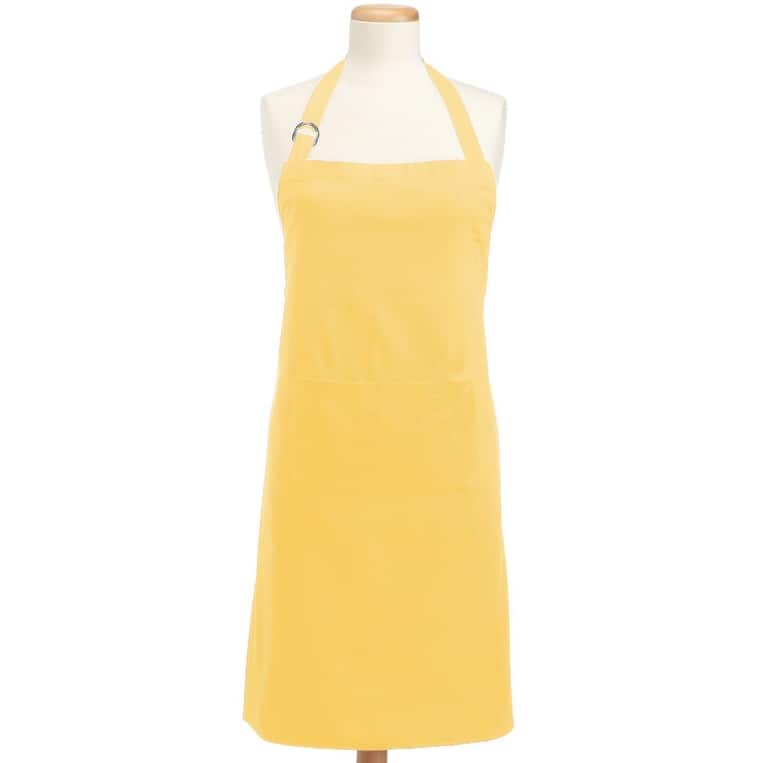 Solid Unisex Chino Cotton Kitchen Chef Apron - 32" - Corn Yellow