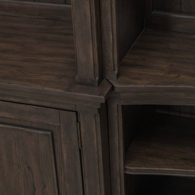 Paradise Valley Saddle Brown TV Entertainment Center with Optional Piers Shelves