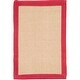 preview thumbnail 24 of 46, Handwoven Eco Natural Fiber Jute Cotton Bordered Casual Area Rug 2' x 3' - Red