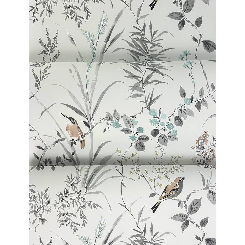 Chesapeake Imperial Garden Neutral Botanical Wallpaper