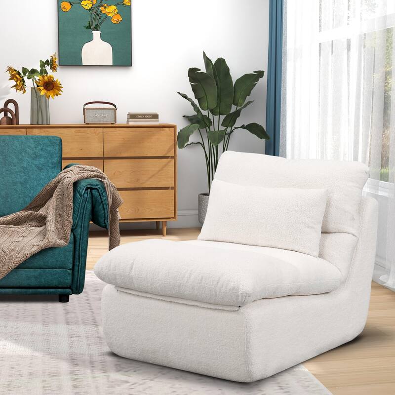 Sponge Single Sofa, 32" Boneless Sofa for Small Spaces Comfy Sofas with Removable Cover