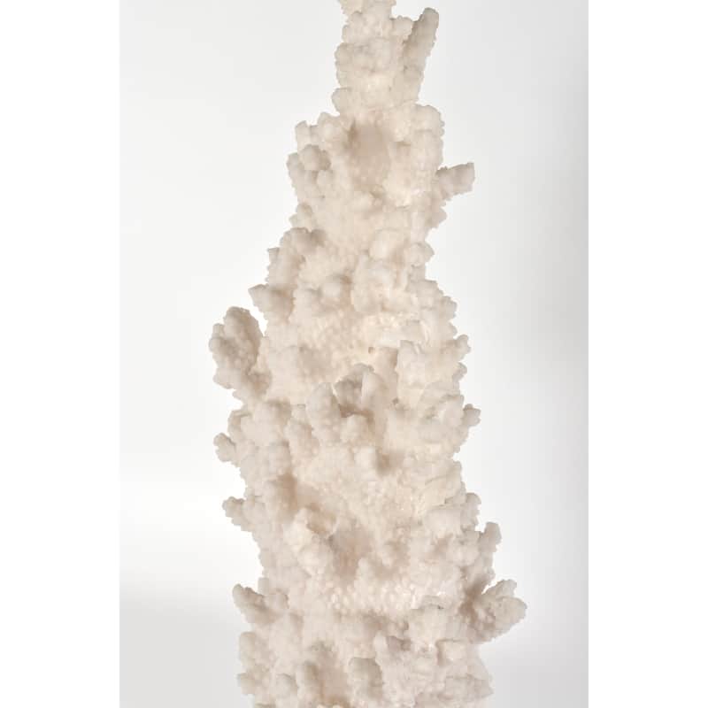 White Coral with Acrylic Base Tall