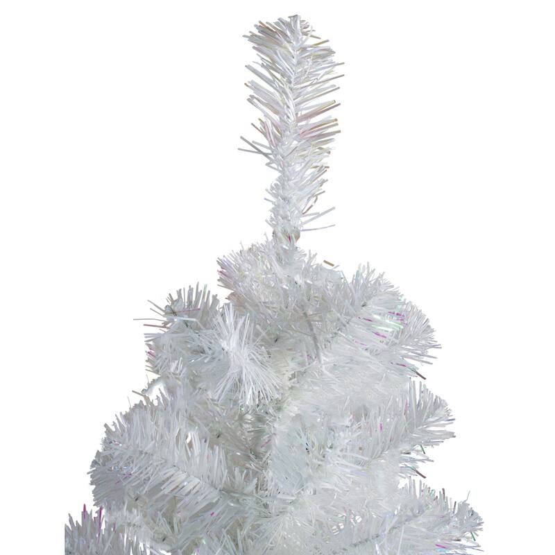 4' Slim White Tinsel Artificial Christmas Tree - Unlit - 4 Foot