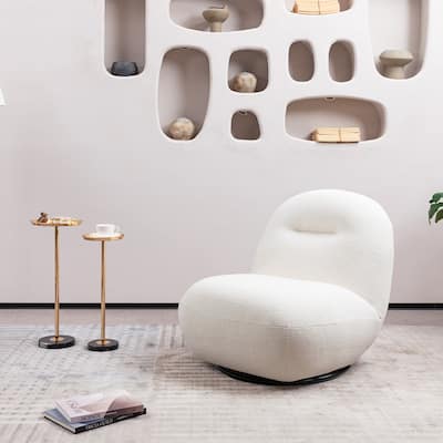 2-Piece Swivel Accent Chair Lounge Chair, Ice Flower Velvet Sofa Chair, Single Cloud Chair Armless Cozy Chair