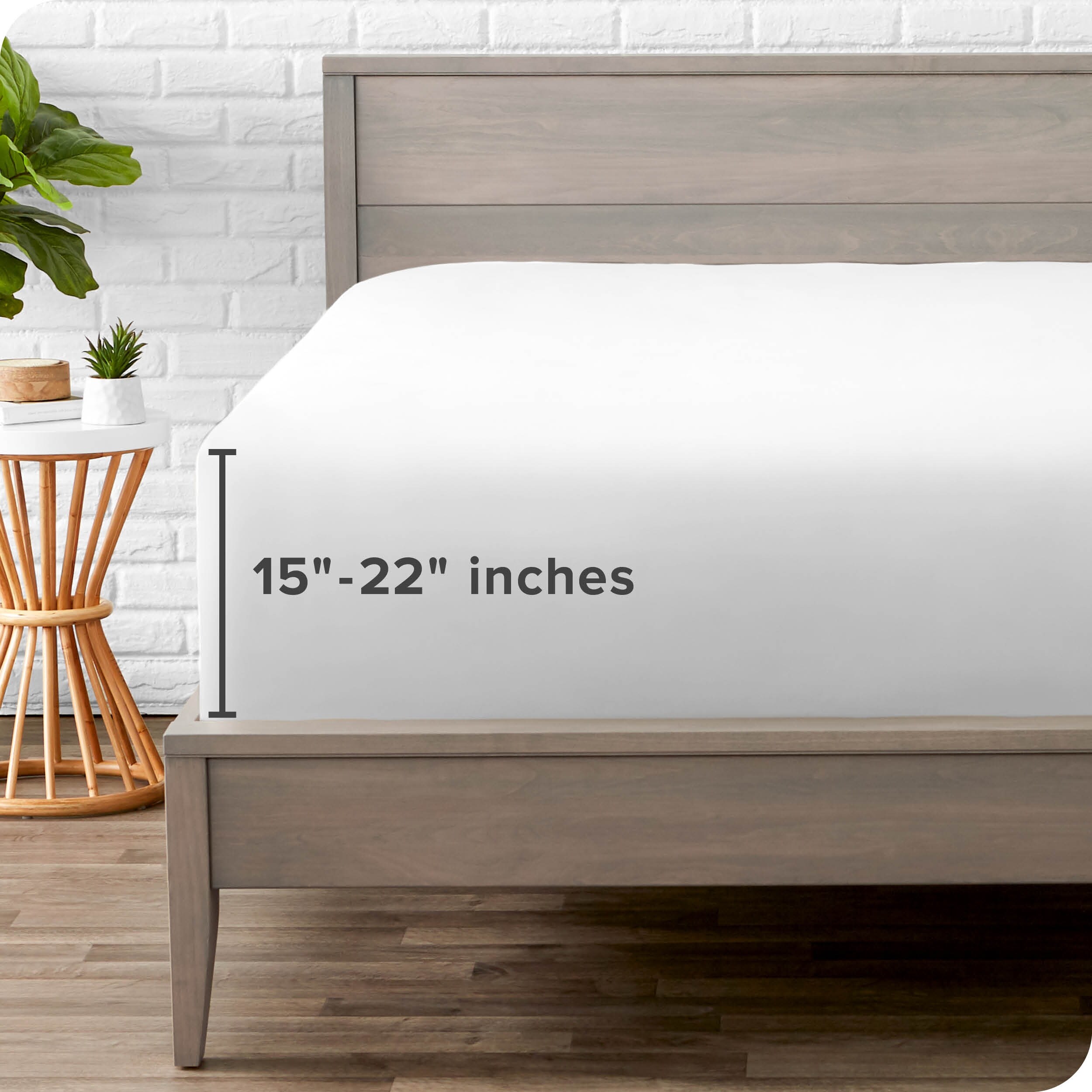 Bare Home Ultra-Soft Microfiber 22 inch Extra Deep Pocket Fitted Sheet - Queen - Sand