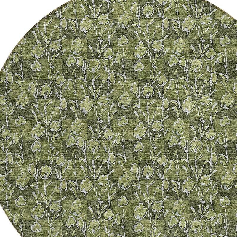 HomeRoots Floral Transitional Rectangle Outdoor Rug