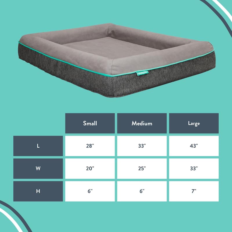 Sleepenvie Jaxon Waterproof Memory Foam Dog Bed