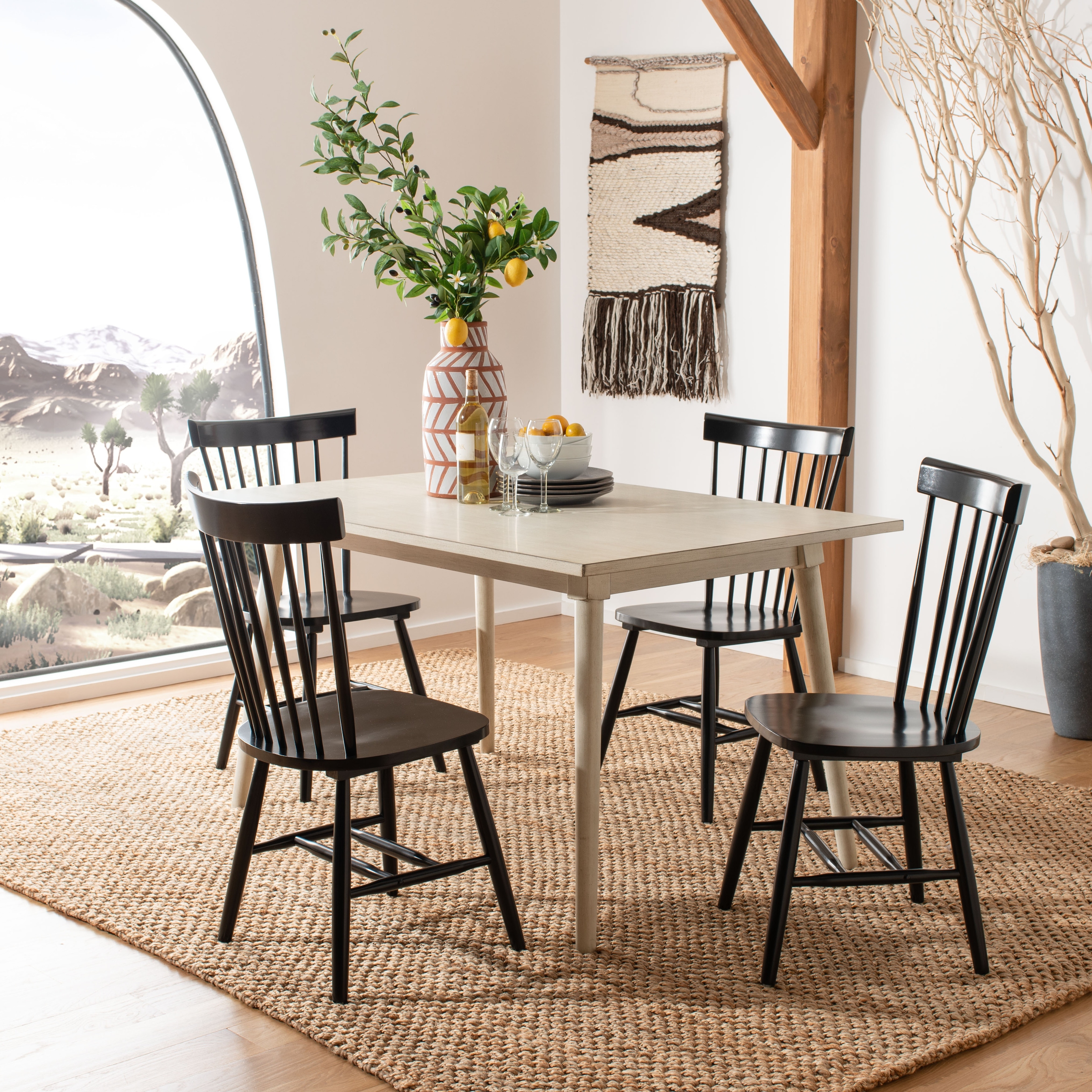 SAFAVIEH Parker Windsor Spindle Solid Wood Dining Chair Set of 2 - 21