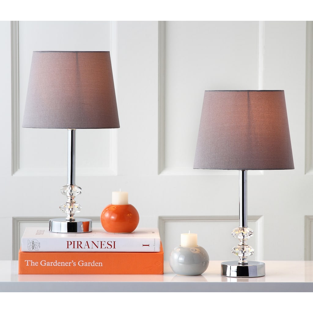 SAFAVIEH Lighting Andria 16-inch Grey Shade Crystal Orb Table Lamp (Set of 2) - 9"x9"x16" - 9"W x 9"D x 16"H