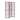 3 Panel Folding Floor Screen, White and Cherry