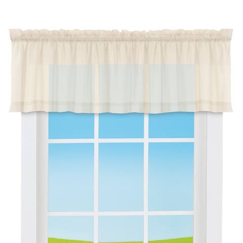 Elegant Sheer Voile Rod Pocket Window Valance - 7.500 x 5.500 x 0.880