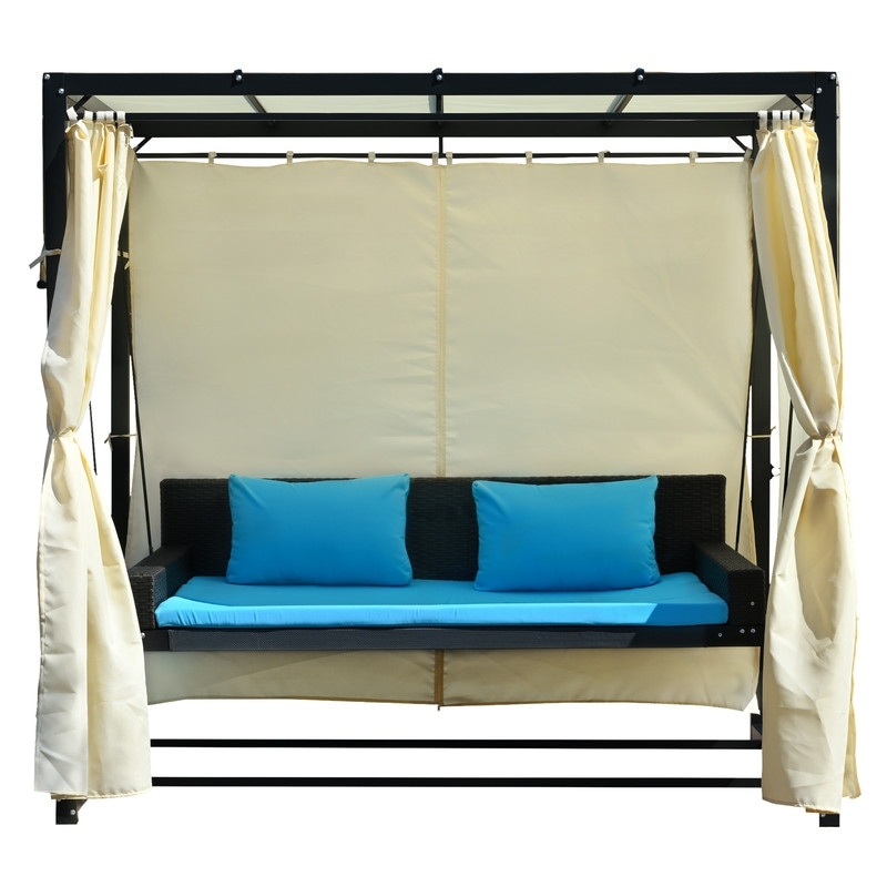 Outdoor daybed swing with discount canopy