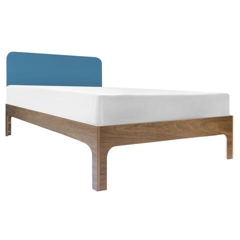 Minimo Kids Bed with Headboard - Twin - Walnut - Nico & Yeye