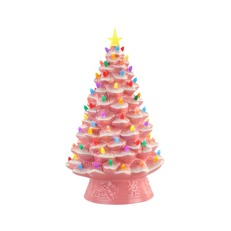 18" Nostalgic Ceramic Tree - Pink