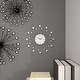 preview thumbnail 4 of 68, Gold / Copper / or Silver Iron Metal Starburst Sun Glam Wall Clock