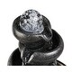 preview thumbnail 11 of 9, Cascading Flowing Water Blows Zen LED Lighted Fountain for Home Decor