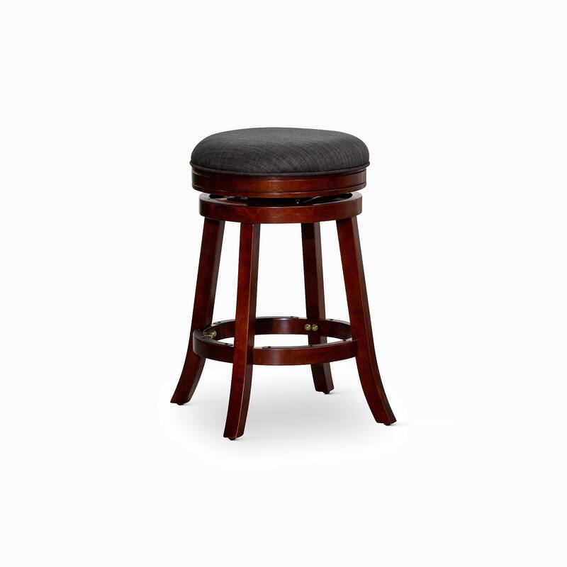 30" Bar Stool, Cherry Finish,Fabric Seat