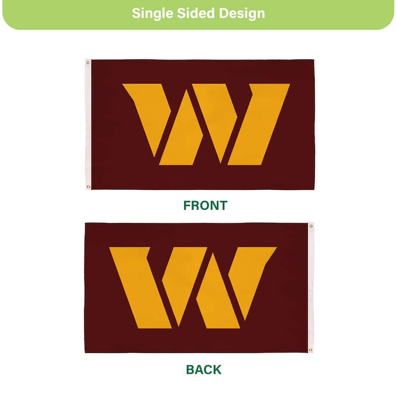 Washington Commanders Single Sided Flag w/ 2 Grommets, 3'x5'