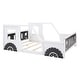 preview thumbnail 7 of 10, Full Size Classic Car-Shaped Platform Kids Bed with Fun Wheels, Sturdy Pine Wood Frame, Easy Assembly for Kids' Rooms, White