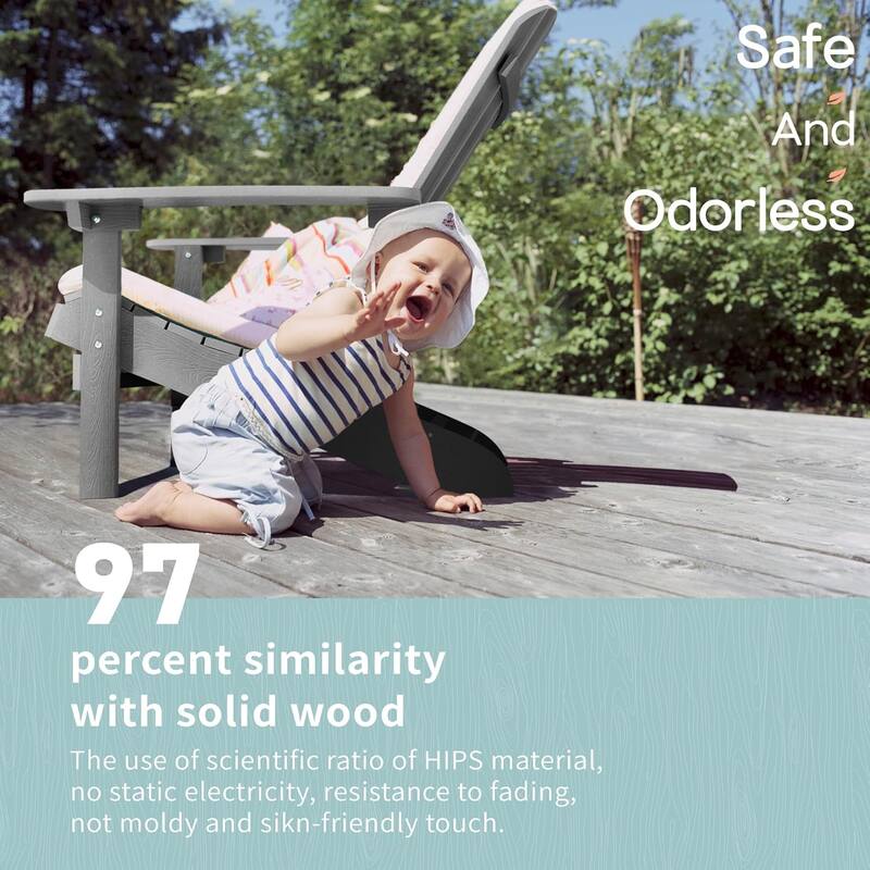 WINSOON All Weather HIPS Outdoor Plastic Adirondack Chairs